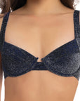 Black Sparkle Maui Bikini Top