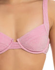 Pink Sparkle Maui Bikini Top