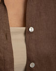 Women's Brown Linen Shirt