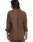 Women's Brown Linen Shirt