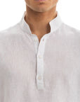 White Kaftan Linen Shirt