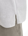 White Kaftan Linen Shirt