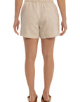 Women's Beige Linen Shorts