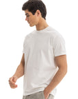 White Mercerised Cotton T-shirt