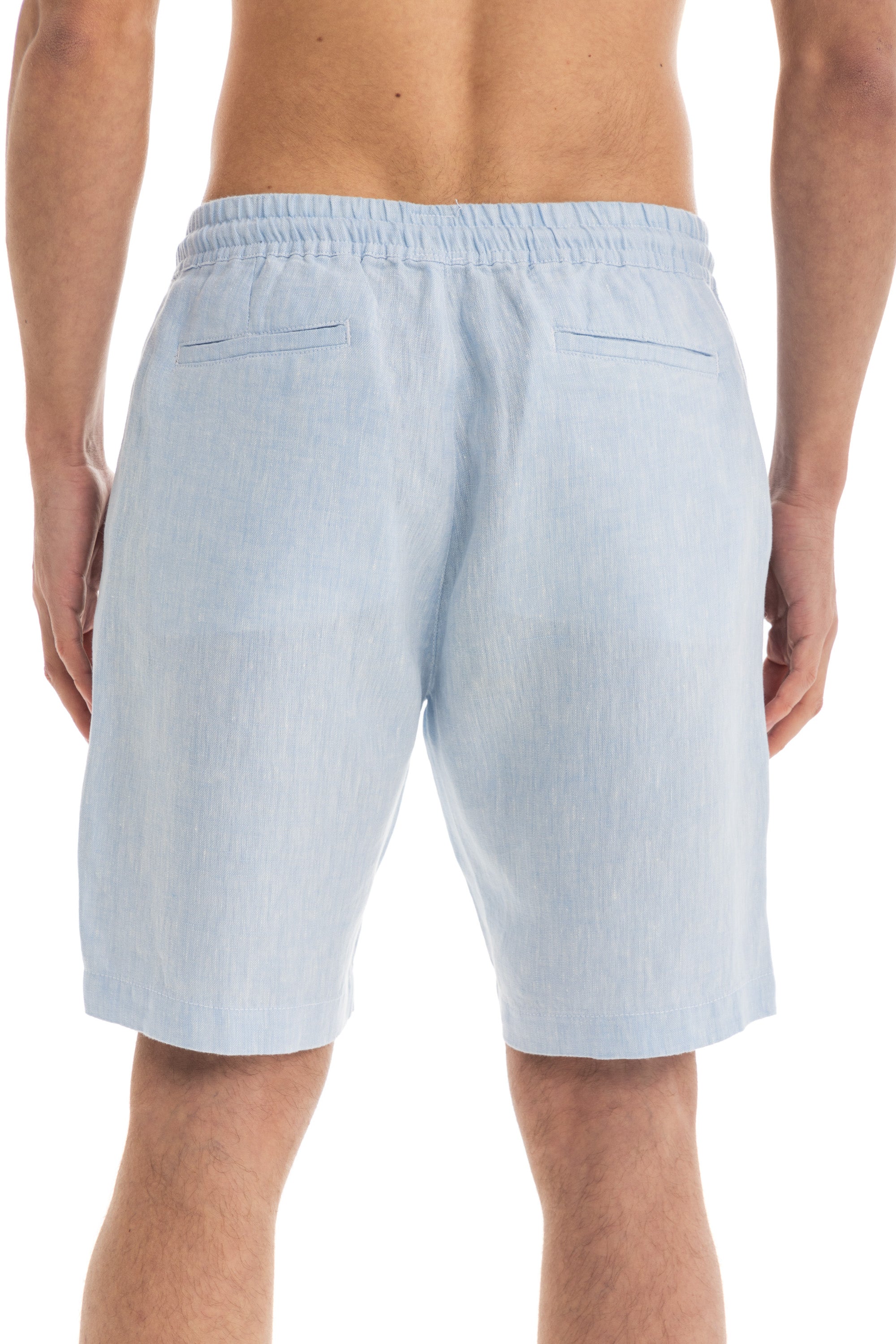 Men's Sky Blue Linen Short