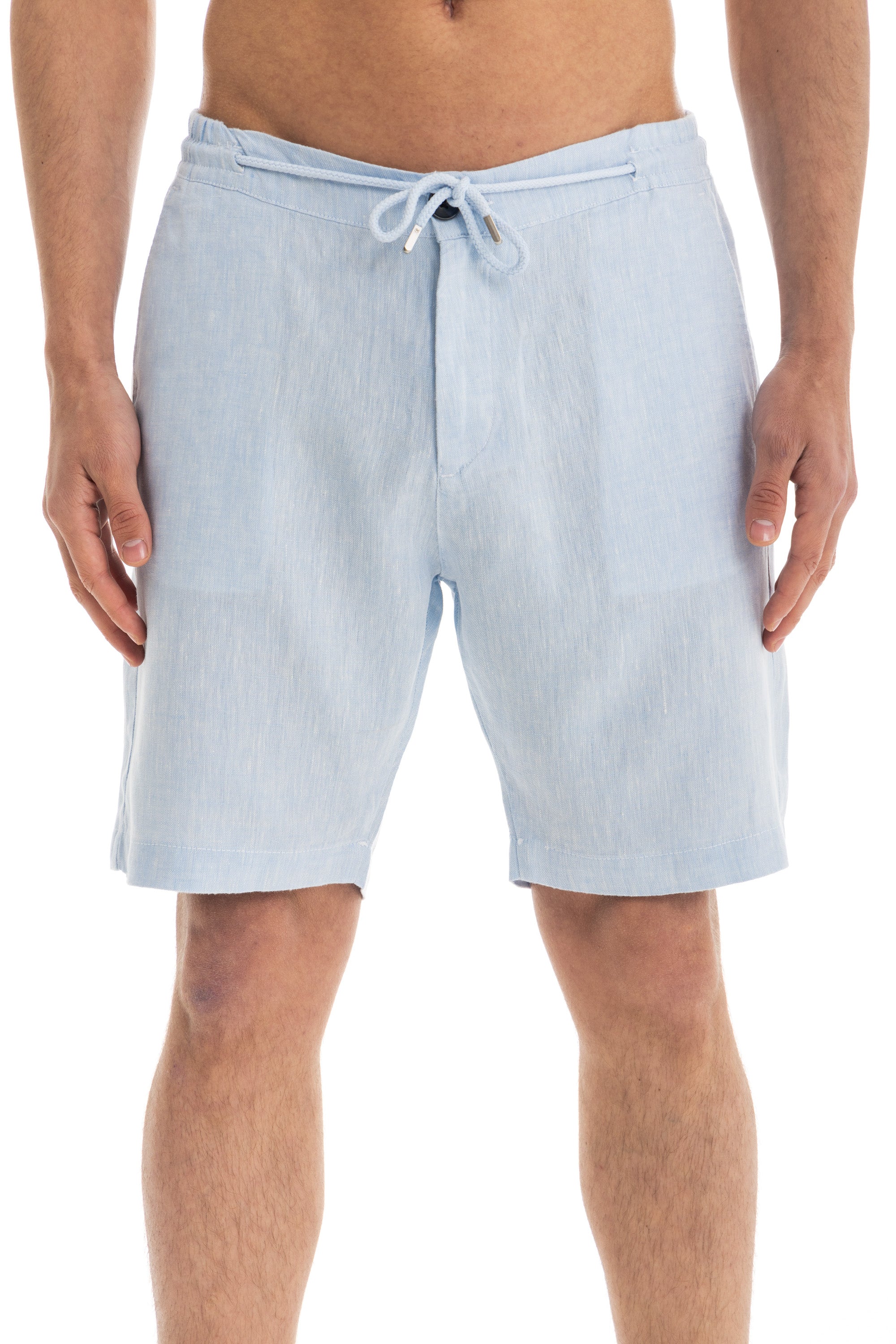 Men's Sky Blue Linen Short