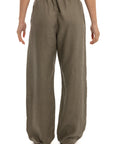 Women's Olive Linen Pants