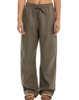 Women's Olive Linen Pants
