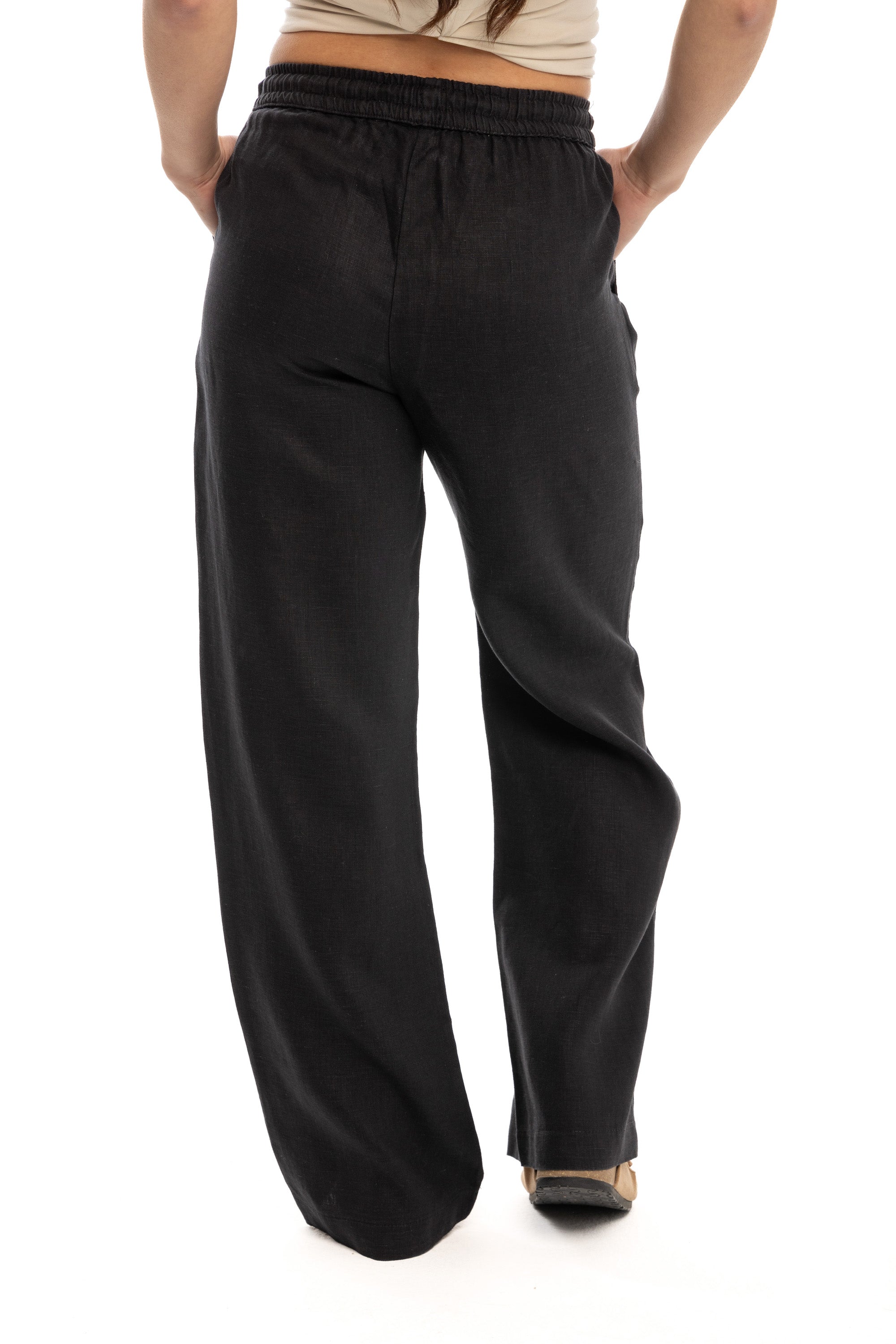 Glide Black Linen Pants main image 0