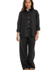 Women's Black Linen Pants