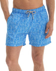 Blue Maze Swim Shorts