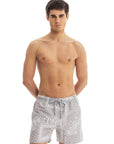 Taupe Bandana Swim Shorts