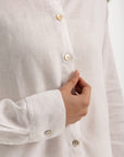 Women's White Linen Shirt