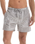 Taupe Bandana Swim Shorts