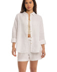 Women's White Linen Shirt
