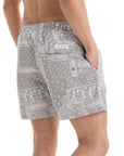 Taupe Bandana Swim Shorts