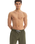Solid Olive Swim Shorts (4 Way Stretch)