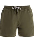 Solid Olive Swim Shorts (4 Way Stretch)