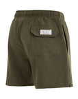 Solid Olive Swim Shorts (4 Way Stretch)