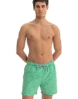 Green Spiral Swim Shorts