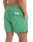 Green Spiral Swim Shorts