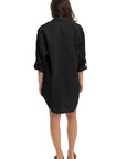 Women's Black Linen Cover Up