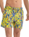 Yellow Paisley Swim Shorts