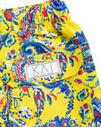 Yellow Paisley Swim Shorts