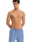 Navy Geometric Swim Shorts