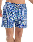 Navy Geometric Swim Shorts