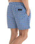 Navy Geometric Swim Shorts