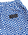 Navy Geometric Swim Shorts