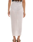 White Cotton Crinkle Sarong Wrap