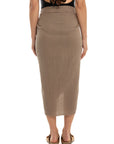 Olive Cotton Crinkle Sarong Wrap