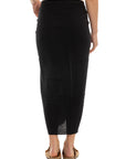 Black Cotton Crinkle Sarong Wrap