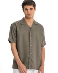 Taupe Cuban Linen Shirt