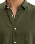 Men's Olive Linen Shirt