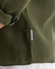 Men's Olive Linen Shirt