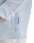 Men's Sky Blue Linen Shirt