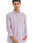 Men's Lilac Linen Shirt