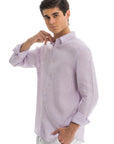 Men's Lilac Linen Shirt