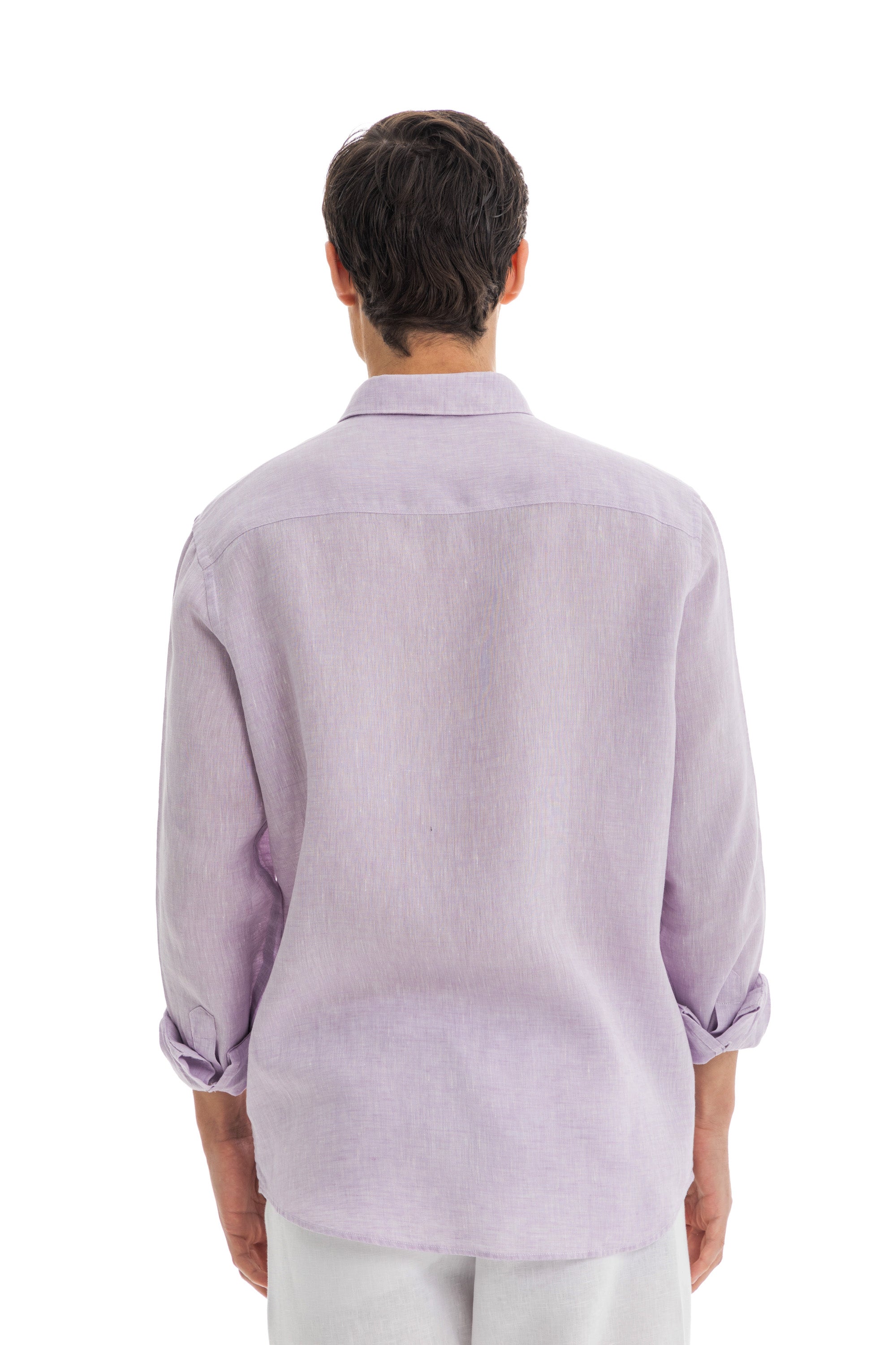 Men's Lilac Linen Shirt