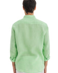 Men's Apple Green Linen Shirt
