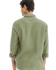 Men's Pistachio Linen Shirt