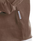 Men's Brown Linen Shirt