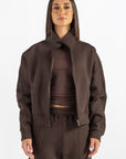 Women's Brown Fleece Jacket
