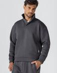 Charcoal High Neck Polo