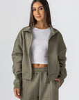 Women's Olive Fleece Jacket