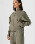 Women's Olive Fleece Jacket