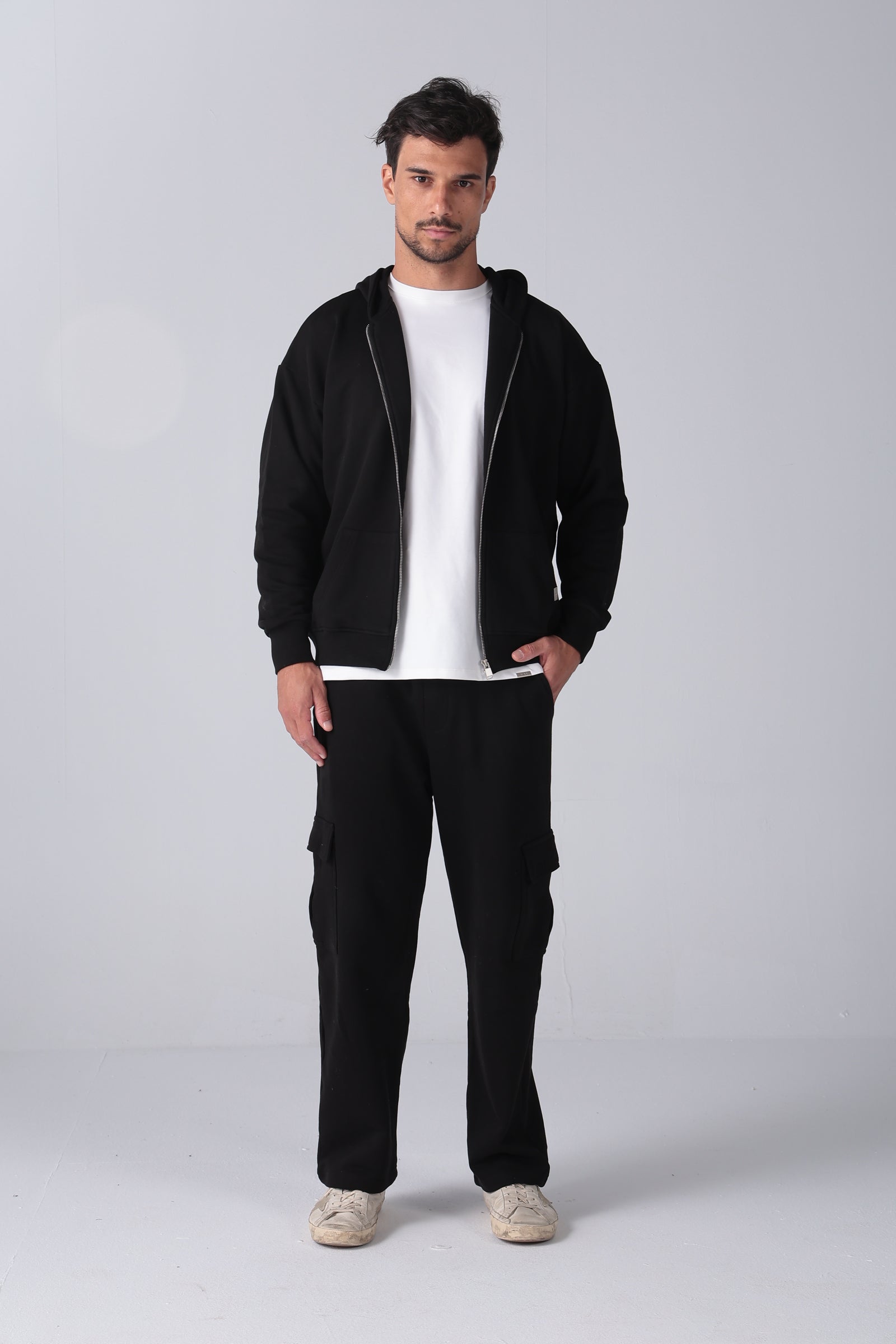 Black Cargo Sweatpants